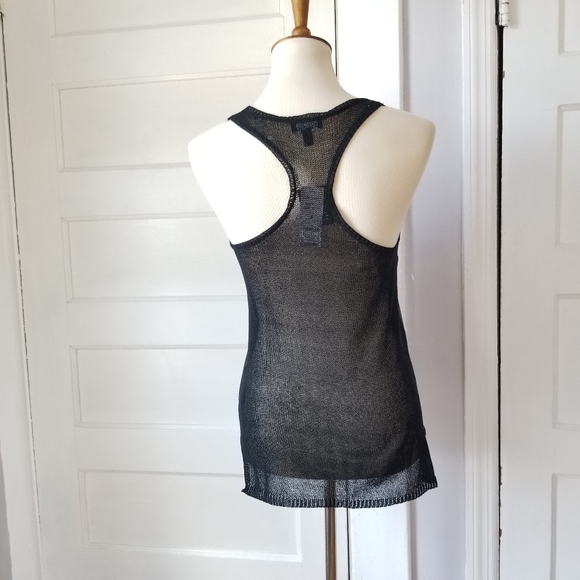Bebe Genuine Leather and Mesh Racerback Top, Size S - Picture 2 of 14